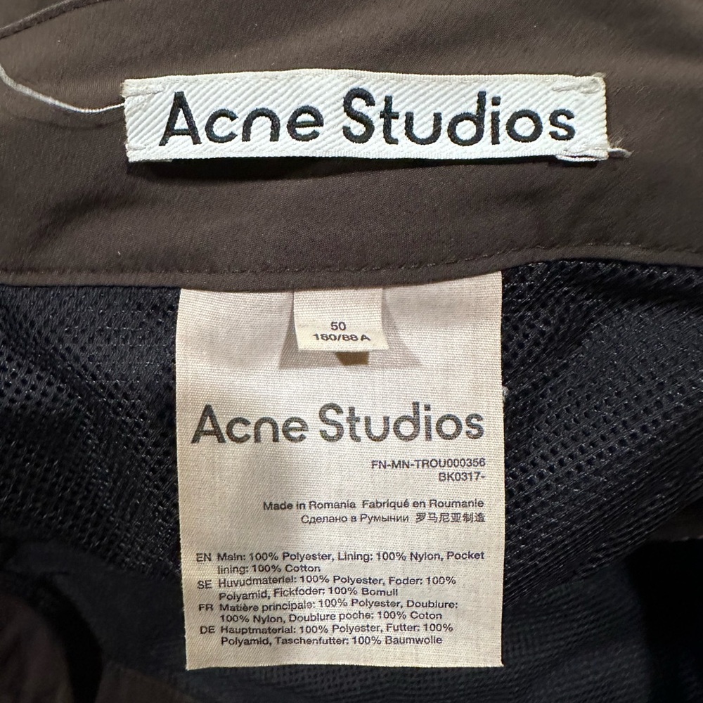 Acne Studios Brown Polyester Twill Technical Trou… - image 8